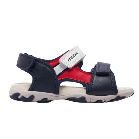 Δερμάτινο παπουτσοπέδιλο Geox B Sandal Flaffee Navy Μπλε